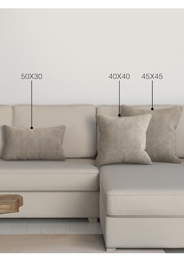 Home Daily Series Taş Rengi Kırlent Yastık Kılıfı Taş