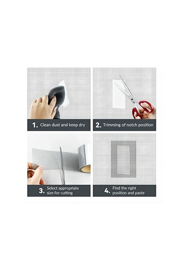 Hfambition Fiberglas Kumaş Tenelik Tamir Bandı - Siyah 5cmx200cm, Dayanıklı, Işık Ve Havalar Geçirir, Perde/ayna Teneli Tamiri İçin