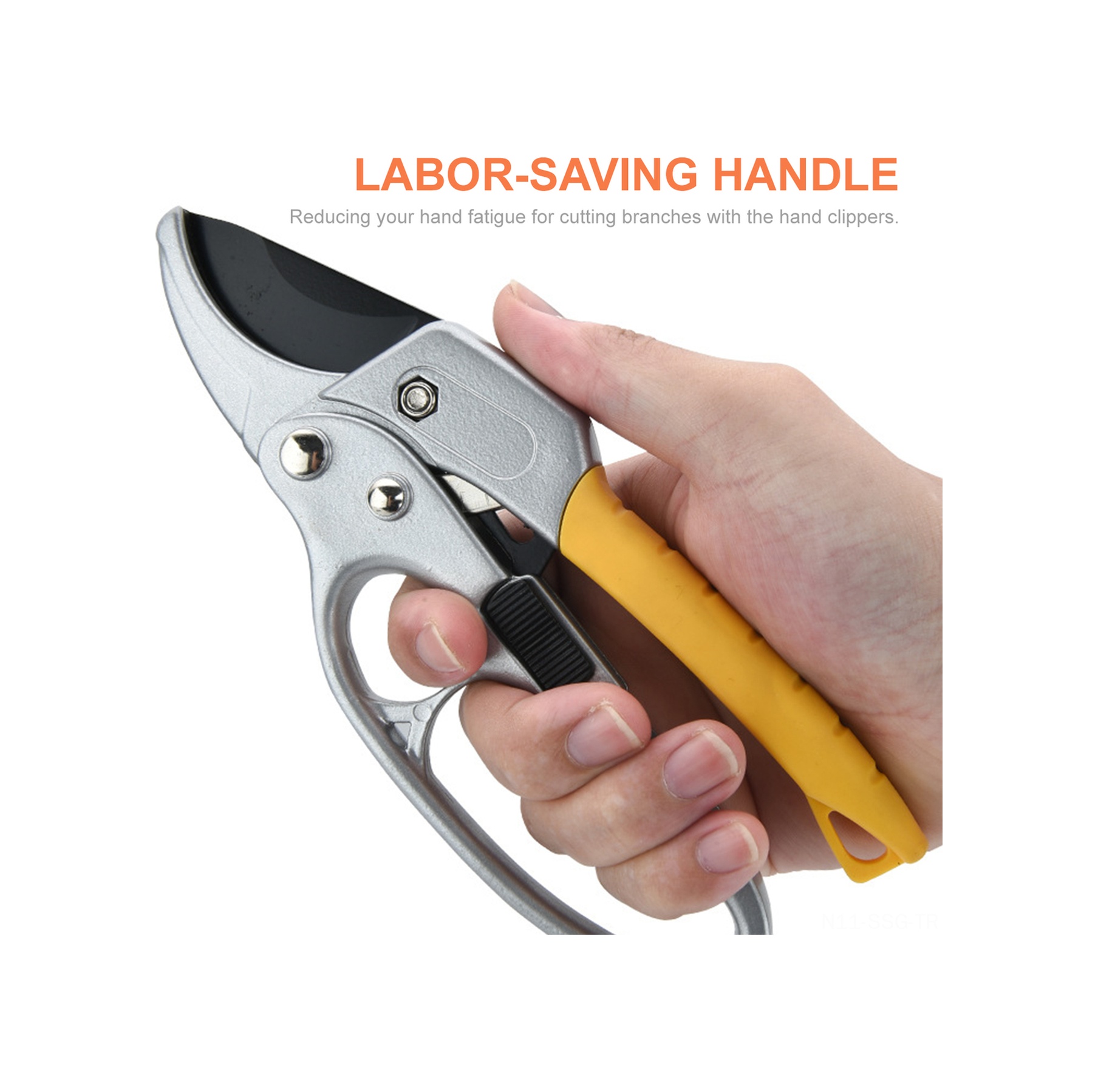 Springsun "ergonomik Bahçe Budama Makası - Paslanmaz Çelik, Otomatik Yaylı, Rahat Tutuşlu"