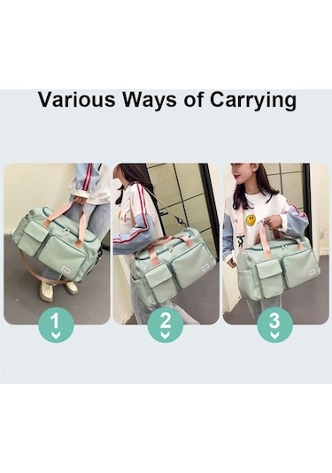 Skycity Yeşil Su Geçirmez Spor Çanta - Geniş Hacimli, Kuru-ıslak Bölmeli, Fitness-yoga-seyahat İçin Mint Yeşili