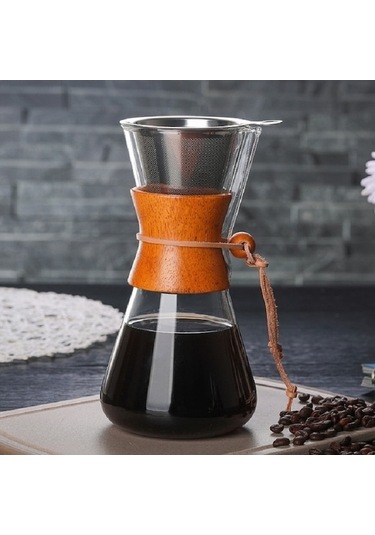 Dancemonkey Isıya Dayanıklı Cam Cezve Küçük Kapasiteli 600ml, Kullanışlı El Yapımı Demlik