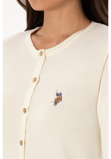 U.s. Polo Assn. Kadın Hırka Triko 50307737-vr256 İnci