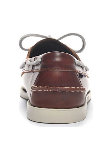 Sebago Docksides Portland Waxed Erkek Deri Ayakkabı Kahverengi