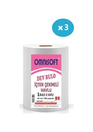 Omnisoft Dev Rulo Kağıt Havlu 3'lü