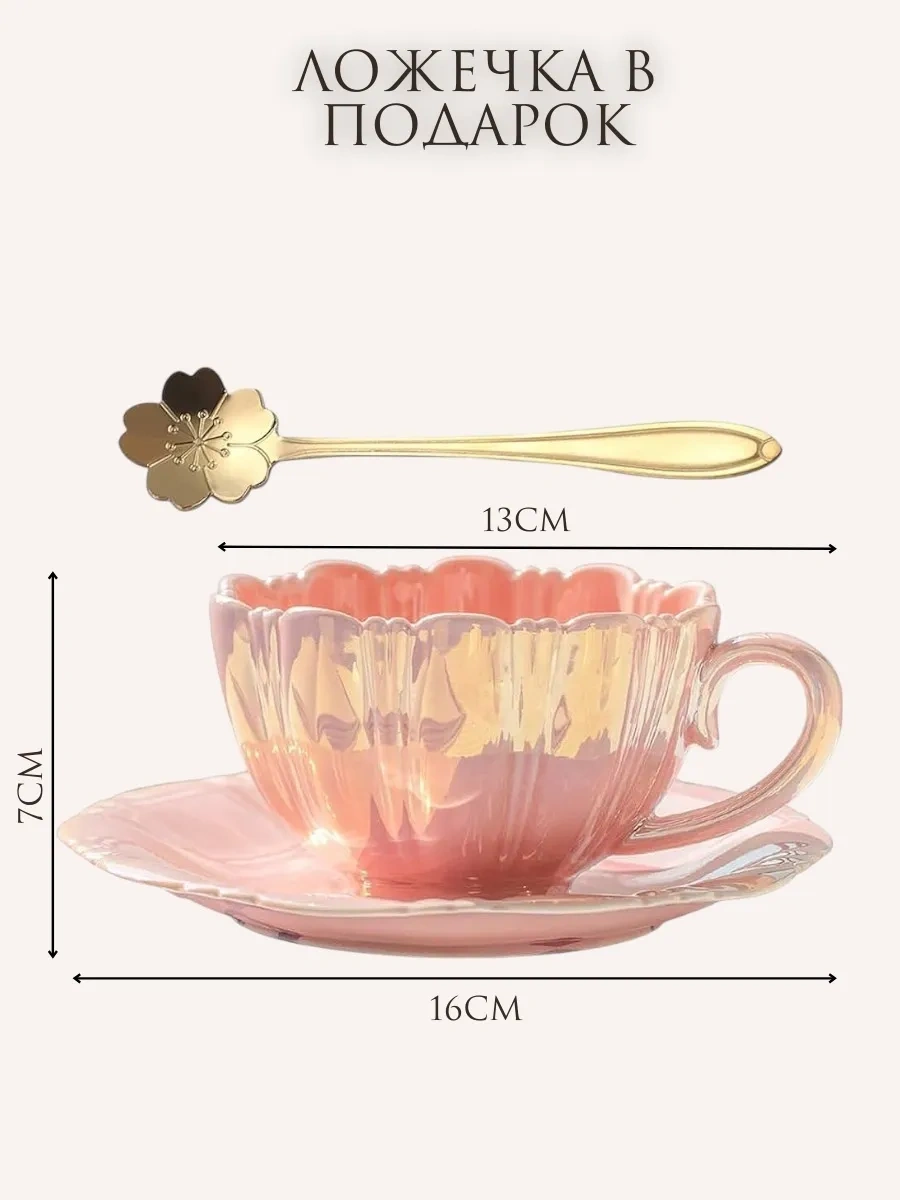 Arthomes Çay Takımı Fincan Ve Tabak Seti İnci Desenli 396565406 Pembe