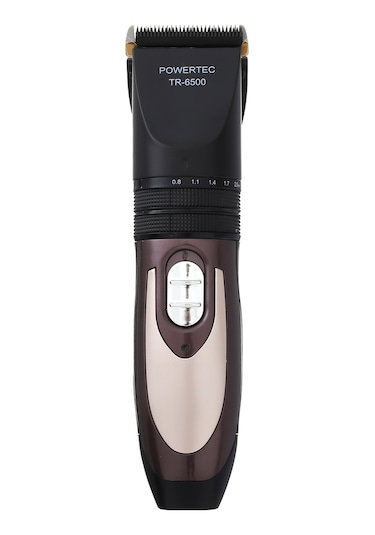 Powertec TR-6500 Şarjlı Saç Sakal Tıraş  Makinesi Kahverengi - Siyah