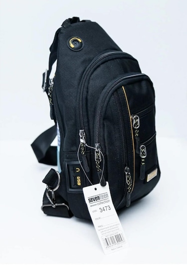 Ogdo - Tek Omuz Askılı Polyester Sırt - Göğüs Çantası - Body Bag - 3473 Gri