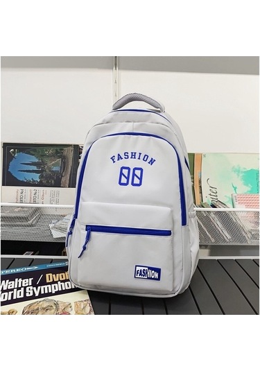 Gençlere Özel Şık Ve Dayanıklı Okul Çantası, Ergonomik Tasarım Gri