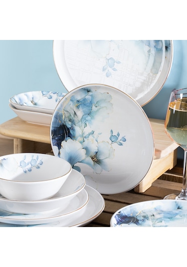 Perotti Garden Yaldızlı Stoneware 27 Parça 6 Kişilik Yemek Takımı