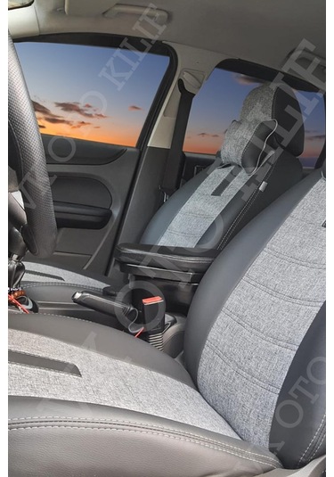 Vk Auto Ford Focus Araca Özel Koltuk Kılıfı Gri-siyah