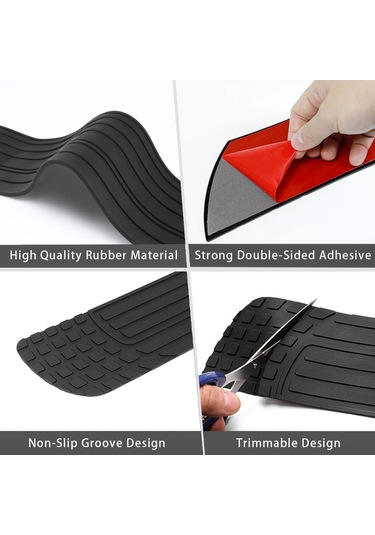 Geeksen Siyah Universal Araba Arka Tampon Koruması - Lastik Çizik Koruyucu Ve Çarpışma Önleyici Strip