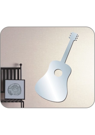Sıa Aynalı Duvar Süsü (Sticker) Gitar Şekilli