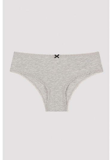 Penti Daily Lace Pamuklu 3lü Gri Hipster Külot