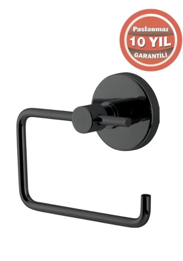 Çelik Banyo Paslanmaz Pirinç Flora Açık Kağıtlık Mat Siyah