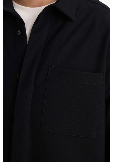 Defacto Poplin Gömlek G6253ax25wnbk81 Siyah-bk81