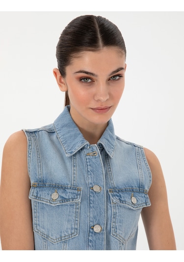 Pierre Cardin Kadın Açık Mavi Elbise Jean 50306777-vr003