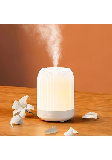 Techbloom Beyaz 1pc Aromaterapi Nemlendirici Çok Renkli Led Gece Lambası Usb Güçlü Kompakt Tasarım Esansiyel Yağ Difüzörü Hava Kalitesi Ve Ambians Artırır Ahşap