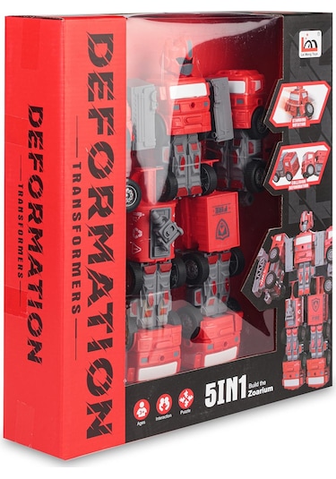 Can Oyuncak Ufo Transformers - Kırmızı Standart
