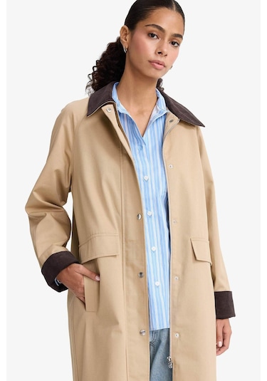 Defacto Regular Fit Kontrast Yaka Cepli Çıtçıtlı Pamuklu Trençkot E8594ax25aubg501 Bej Defacto Regular Fit Kontrast Yaka Cepli Çıtçıtlı Pamuklu Trençkot E8594ax25aubg501 Bej