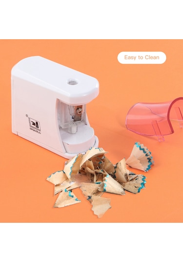 Geeksen Otomatik Kalem Kesici, Öğrencilere Uygun, Kapağı Açınca Durur, 2 Aa Pil İle Çalışır Pil Yok , Mavi