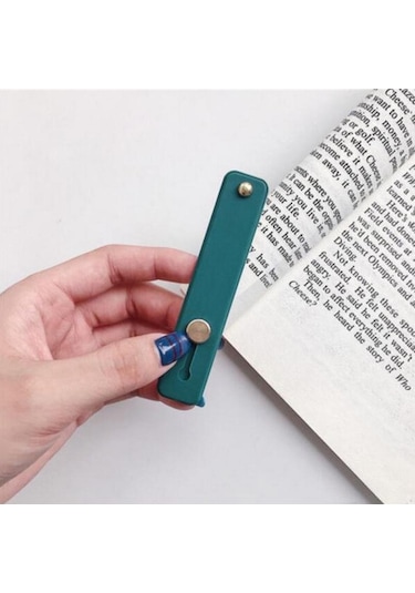 Koyu Yeşil Akıllı Telefon İçin Ayarlanabilir Basit Renkli Silikon Taşınabilir Stand Tutucu Telefon Braketi