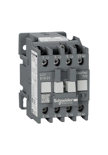 Schneider Electric LC1E1801M5 3X18A 1NK Kontaktör 7.5kw 220VAC