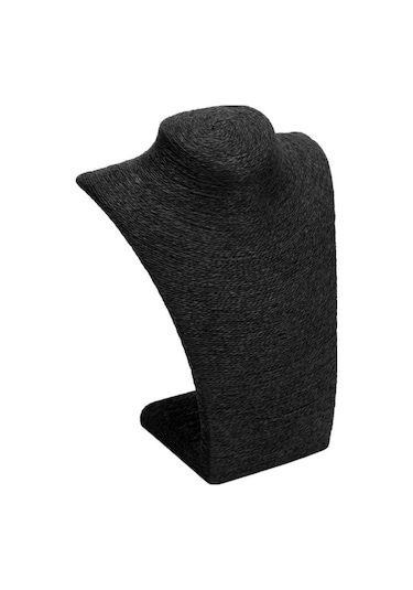 Trendooze Üst Takı Standı Siyah Siyah Manken L Kolye Kolye Göğüs Ekranı Düzey 23x26cm Ev