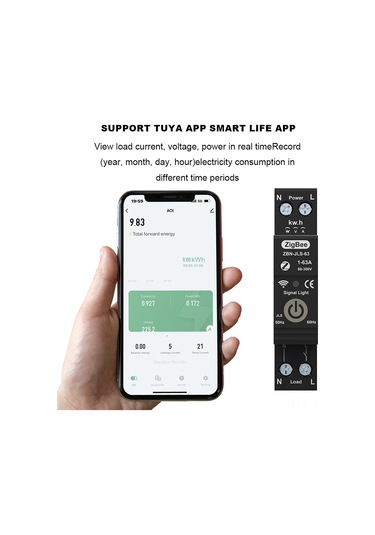 Springsun Zigbee Akıllı Korumalı Anahtar - Uzakdan Kontrol, Ses Komutları Ve Telefon Uygulaması İle Bağlanabilir Siyah Devre Kesici Siyah