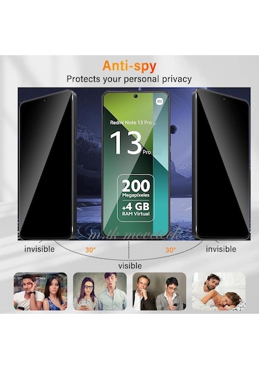 Xiaomi Redmi Note 13 Pro 4g Hayalet Ekran Koruyucu Cam 5d Zırh