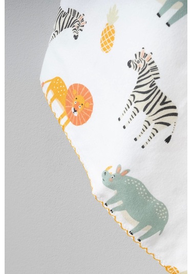 Sevimli Hayvan Desenli Unisex Pazen Battaniye Sıcak Ve Rahat Bebek Battaniyesi Çok Renkli