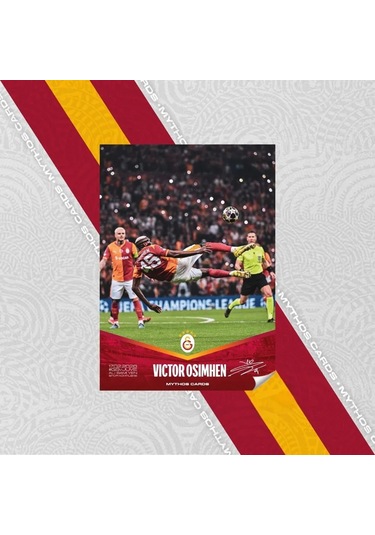 Galatasaray X Juventus - Victor Osimhen İmzalı Statik Poster