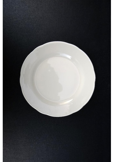 Digithome Papatya 6 Lı Porselen Pasta Ve Sunum Tabağı Seti 19 Cm Krem - Tl4051627 C320.003