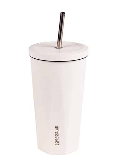 Paslanmaz Çelik Beyaz Pipetli Mug Termos 500 ML No:81