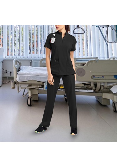 Suntek Hemşirelik Ovma Seti Üst Ve Güzellik Salonu Spa L-siyah