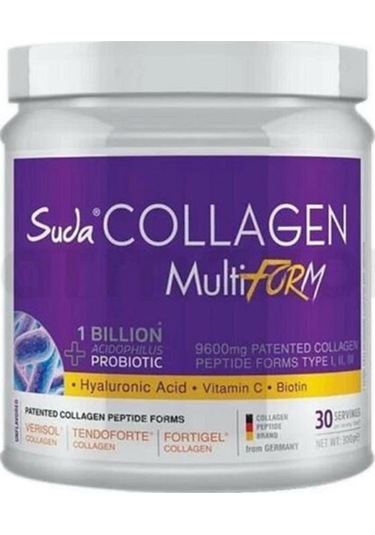 Suda Collagen Probiyotik Aromasız Takviye Edici Gıda 300 g