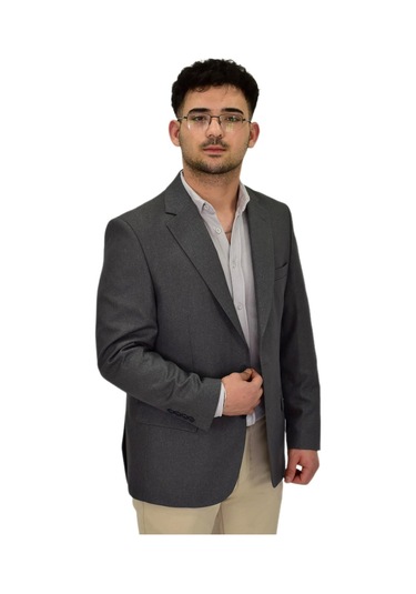 Erkek Tek Spor Ceket 4 Drop Bgl-st04472 Füme
