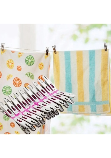 40 Adet-paslanmaz Metal Kağıt Zanaat Çelik Ev 40 Adet Elbise Po Klipler Klip Clothespin Pin Seti Ev Peg Dekorasyon Depolama Klipleri