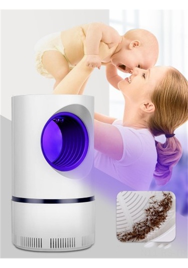 Reedark Yazlık Uv Işık Dalgalı Sessiz Sinek Öldürücü Lamba - Usb Şarjlı, Taşınabilir Beyaz