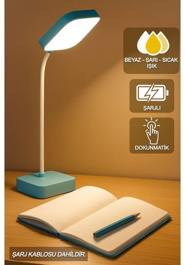 Petrıx 1954 Şarjlı Dımerlı 20 Led 3 Renk Masa Lambası Yeşil