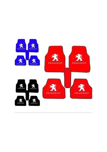 Peugeot 306 Logolu Füme Halı Paspas Çift Kat 523428722