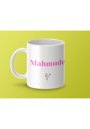 Mahmude İsimli Kupa Bardak, İsimli Bardak, Hediye Kupa Bardak, Kahve Kupa Bardak