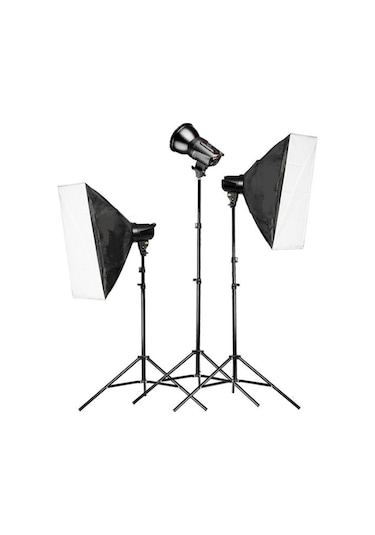 Deyatech 400 W 3'lü Stüdyo Paraflaş Set