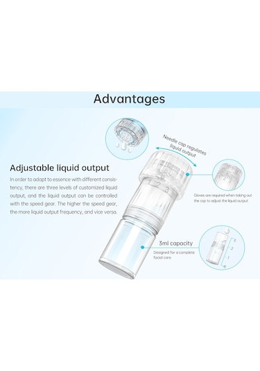 Leezsing Dr.pen Ve Hydra.pen H3 İçin 24 İğneli 10'lu Su Işıltısı Kartuş Paketi Evde Cilt Bakımı Çok Renkli