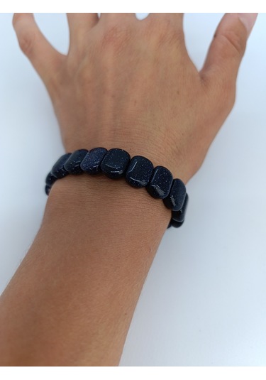 Yıldız Taşı Bileklik / Doğaltaş Unisex Bileklik-1081 Lacivert