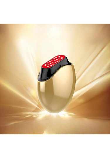 Suntek Yüz Tonlama Cihazı Isıtmalı Titreşimli Masaj Aleti Altın