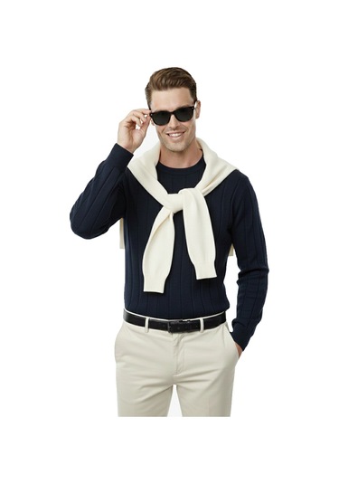 Deepsea Lacivert Dar Kesim Likralı Erkek Triko Kazak Bisiklet Yaka Şık Tasarım 2605433 Lacivert Deepsea Lacivert Dar Kesim Likralı Erkek Triko Kazak Bisiklet Yaka Şık Tasarım 2605433 Lacivert