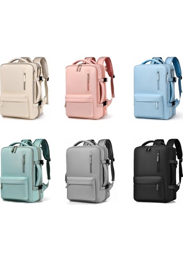 Sones Oumantu 8190 Usb Portlu Genişletilebilir Su Geçirmez Büyük Kapasiteli İş Seyahat Sırt Çantası Siyah