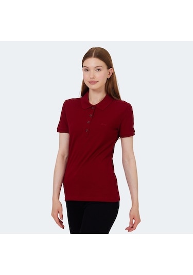 Slazenger VERA I Kadın Polo Yaka Bordo Tişört