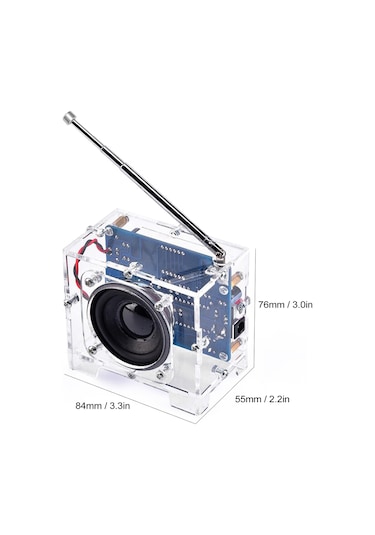 Springsun Mini Tea5767 Fm Radyo Alıcısı Şeffaf Kabuklar Fm Radyo Radyo Üretim Kiti Dıy Toplu Fm Radyo