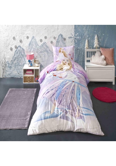 Taç Lisanslı Disney Frozen Breezy Tek Kişilik Nevresim Takımı